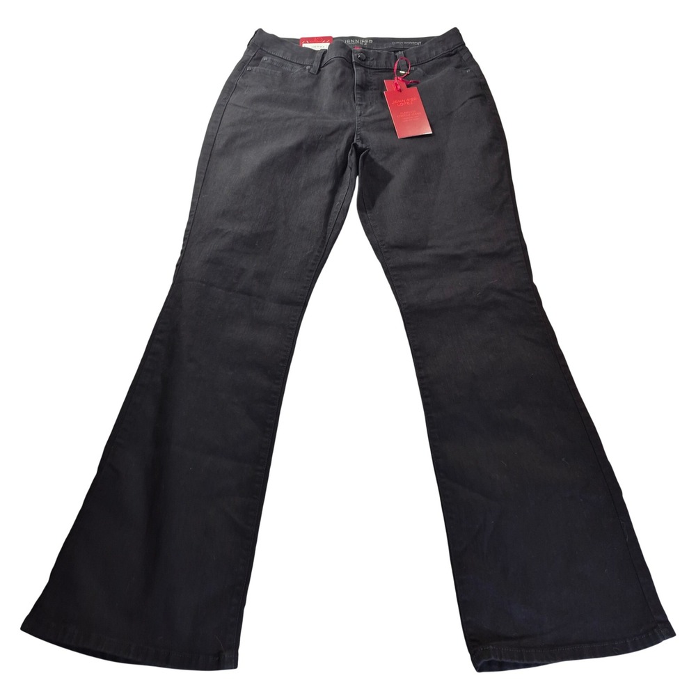 Jennifer Lopez Curvy Bootcut WJ730088RA Womens 12 Black Jeans Stretch Minimalist